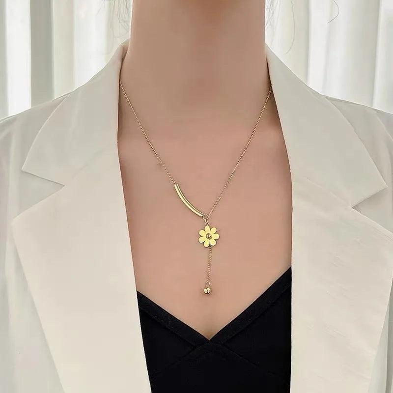 Flower Tassel Necklace TK