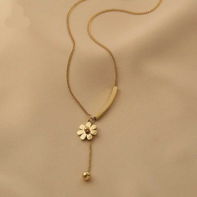 Flower Tassel Necklace TK