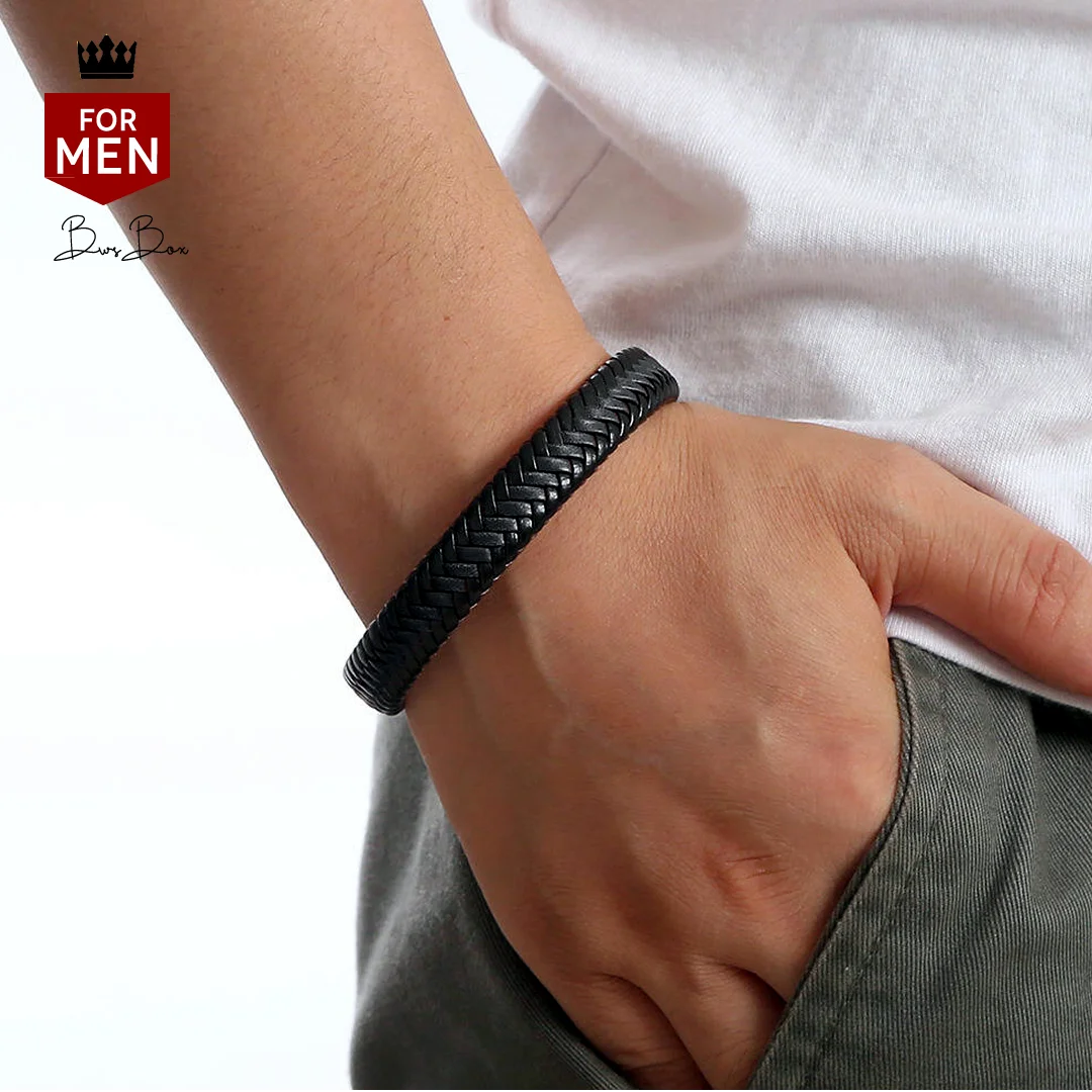 Black Leather Bracelet