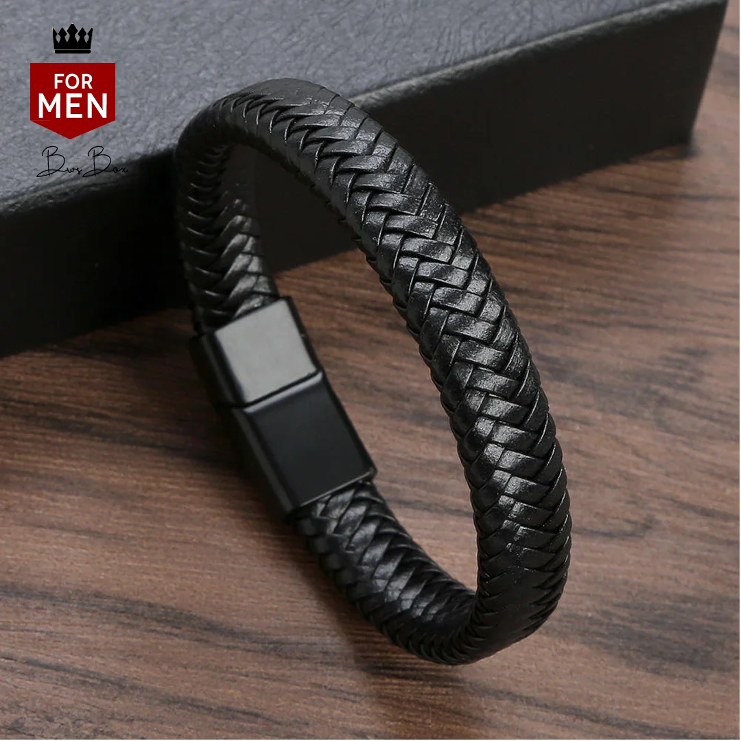 Black Leather Bracelet