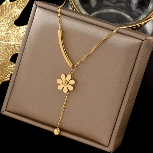Flower Tassel Necklace TK