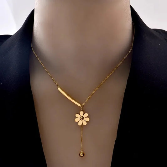 Flower Tassel Necklace